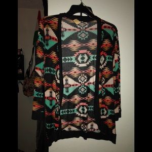 Tribal Print Cardigan